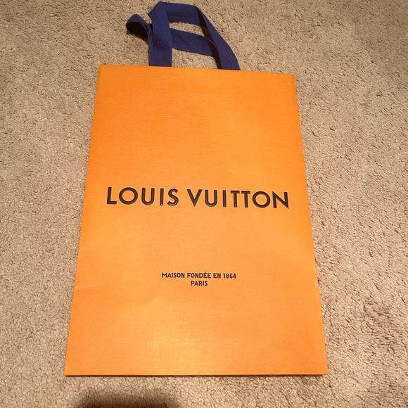Louis Vuitton Orange Bag with Blue Handles - Picture 1 of 3